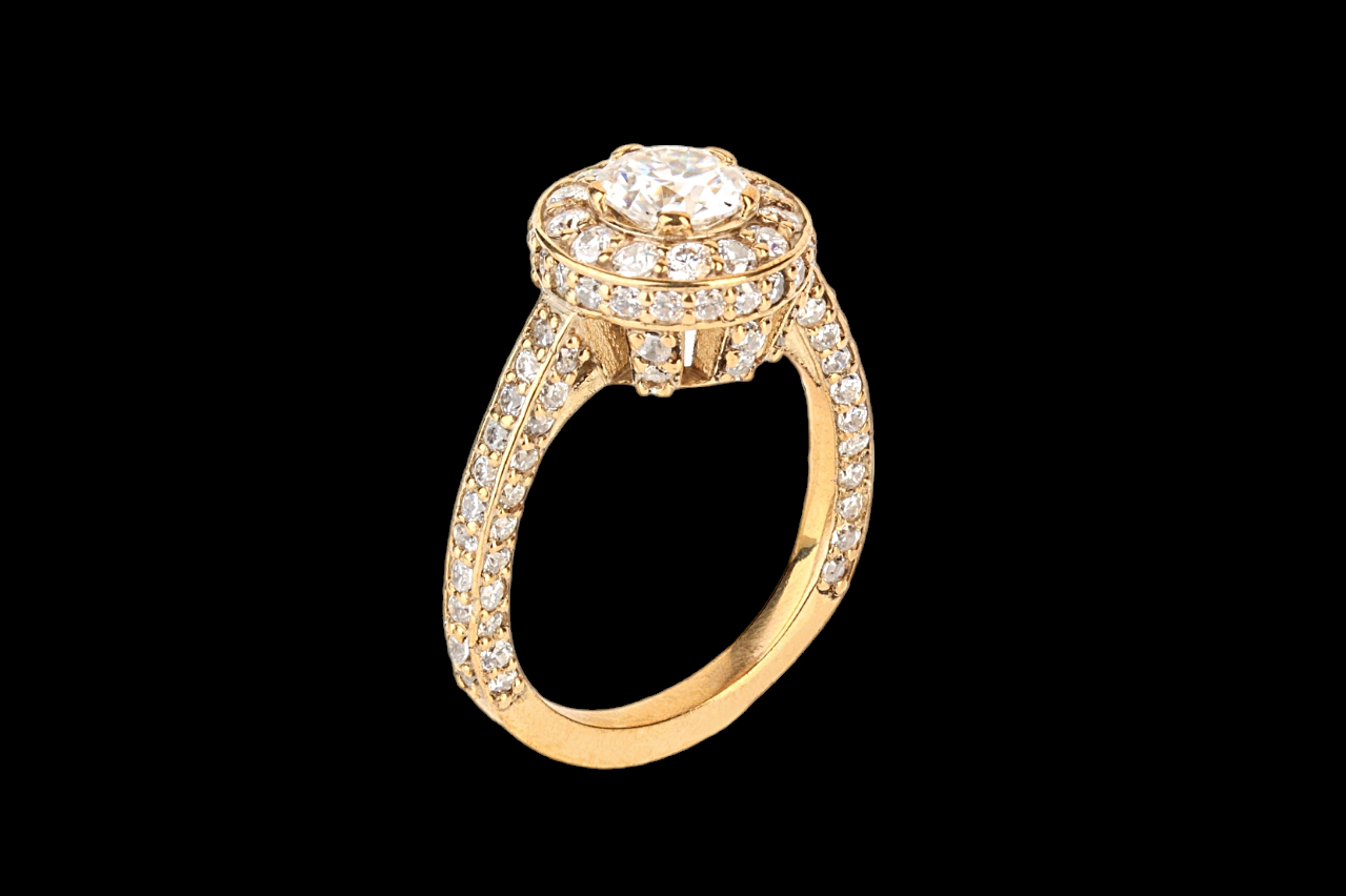 Ring Gold mit Pavee Diamanten